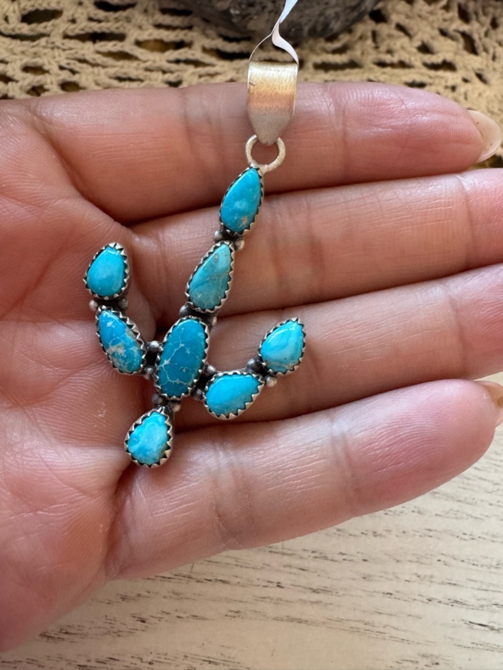 BLUE RIDGE CACTUS STERLING SILVER PENDANT